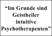 Geistheiler Psychotherapeut